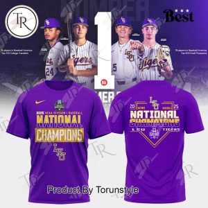 2025 NCAA Division I Men’s Baseball National Champions LSU Tigers 8-Time Hoodie