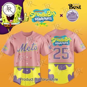 New York Mets X SpongeBob SquarePants Day 2025 Limited Edition Baseball Jersey