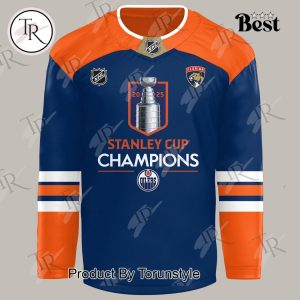 2025 Stanley Cup Champions Edmonton Oilers Hockey Jersey