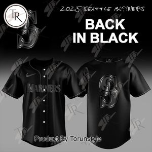 Seattle Mariners X Back In Black 2025 Limited Edition Baseball Jersey
