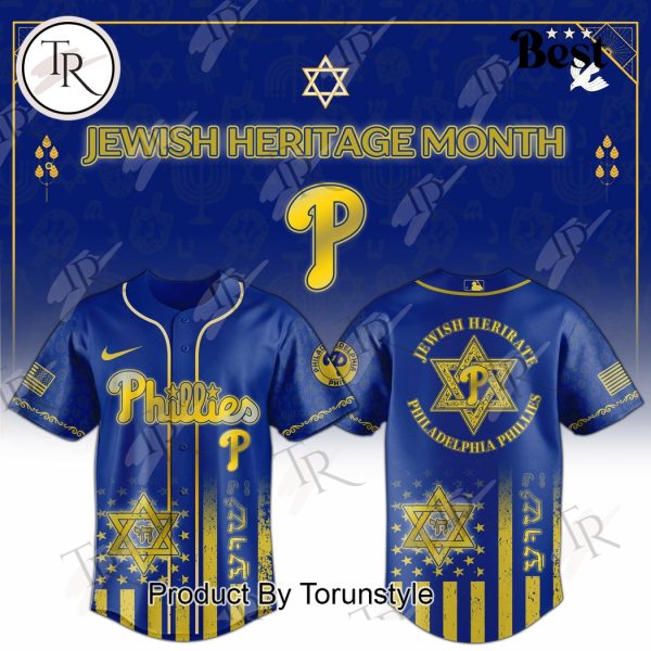 Philadelphia Phillies X Jewish Heritage Month 2025 Limited Edition Baseball Jersey