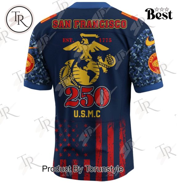 San Francisco 49ers X U.S.M.C 250th Birthday Limited Edition Football Jersey