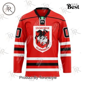 St. George Illawarra Dragons 2025 Custom Name New Limited Edition Hockey Jersey