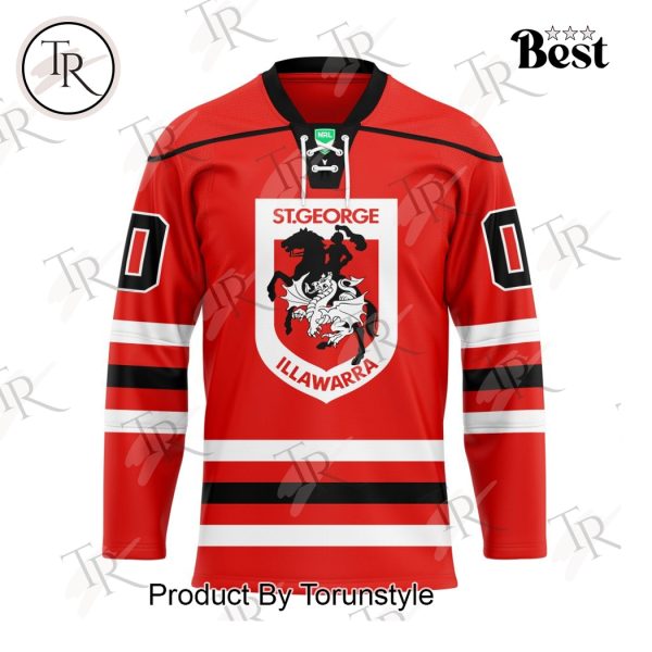 St. George Illawarra Dragons 2025 Custom Name New Limited Edition Hockey Jersey
