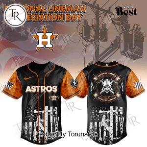 Houston Astros X National Lineman Appreciation Day 2025 Limited Edition Baseball Jersey