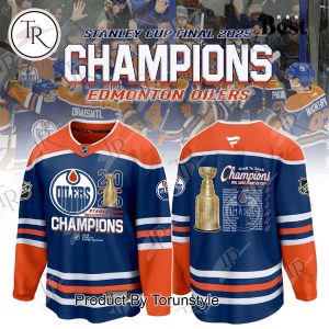Stanley Cup Final 2025 Champions Edmonton Oilers Limited Edition Hockey Jersey