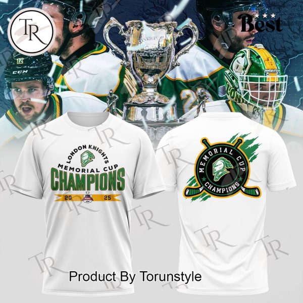Memorial Cup Champions 2025 London Knights Limited Edition Hoodie – White
