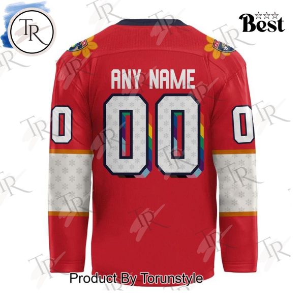 Happy Pride Month X Florida Panthers 2025 Custom Name Limited Edition Hockey Jersey