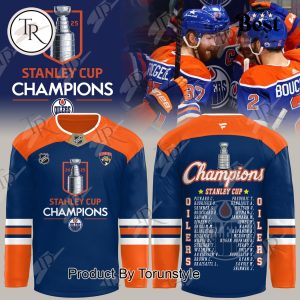 2025 Stanley Cup Champions Edmonton Oilers Hockey Jersey