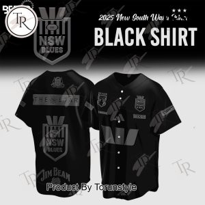 2025 The Star X New South Wales Blues Black Shirt Limited Edition Baseball Jersey