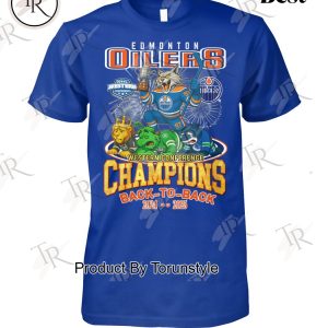 Edmonton Oilers Western Conference Champions Back To Back 2024-2025 Limited Edition T-Shirt