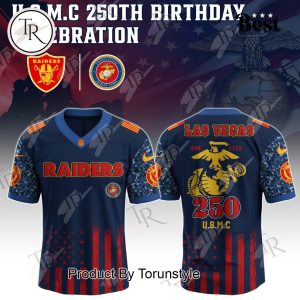 Las Vegas Raiders X U.S.M.C 250th Birthday Limited Edition Football Jersey