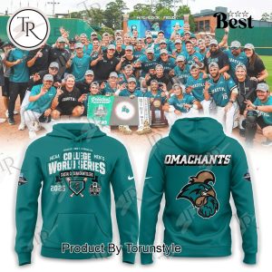Cocharles Schwab Field NCAA Men’s College World Series 2025 Omahallege Coastal Carolina Chanticleers Grey Hoodie