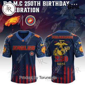Philadelphia Eagles X U.S.M.C 250th Birthday Limited Edition Football Jersey