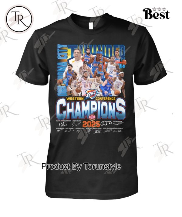 2025 Oklahoma City Thunder Western Conference Champions Limited Edition T-Shirt