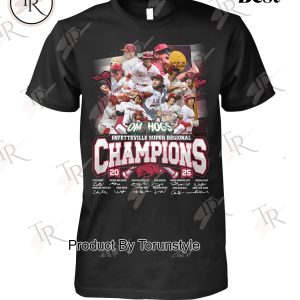 Arkansas Razorbacks Omahogs Fayetteville Super Regional Champions 2025 T-Shirt