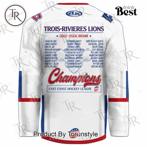 Trois-Rivieres Lions East Coast Hockey League Champions 2025 Limited Edition Hockey Jersey