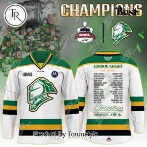 London Knights Champions Memorial Cup 2025 Limited Edition Hockey Jersey