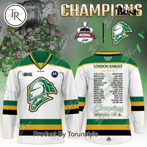 London Knights Champions Memorial Cup 2025 Limited Edition Hockey Jersey