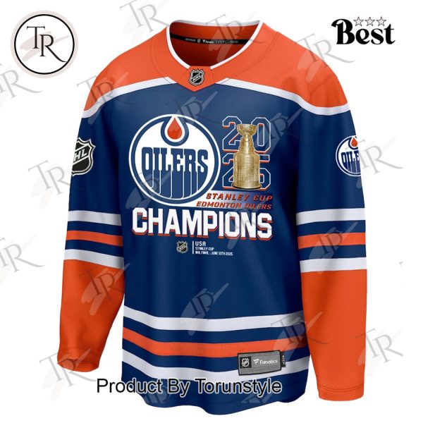 Stanley Cup Final 2025 Champions Edmonton Oilers Limited Edition Hockey Jersey