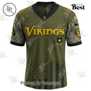 Minnesota Vikings X 250th U.S Army This We’ll Defend Limited Edition Football Jersey
