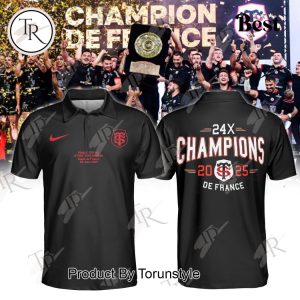 24X Champions De France 2025 Stade Toulousain Limited Edition Polo Shirt