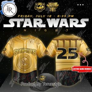 Erie SeaWolves 2025 X Star Wars Night Custom Name New Special Edition Baseball Jersey
