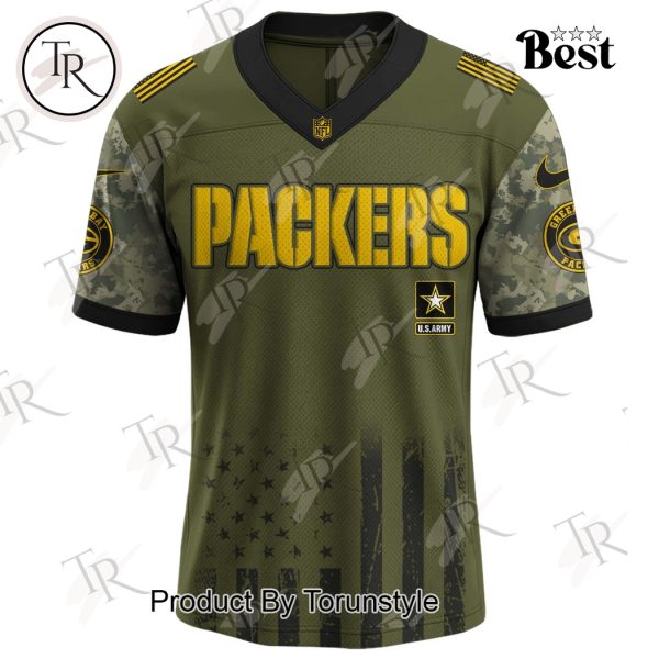 Green Bay Packers X 250th U.S Army This We’ll Defend Limited Edition Football Jersey