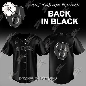 Milwaukee Brewers X Back In Black 2025 Limited Edition Baseball Jersey