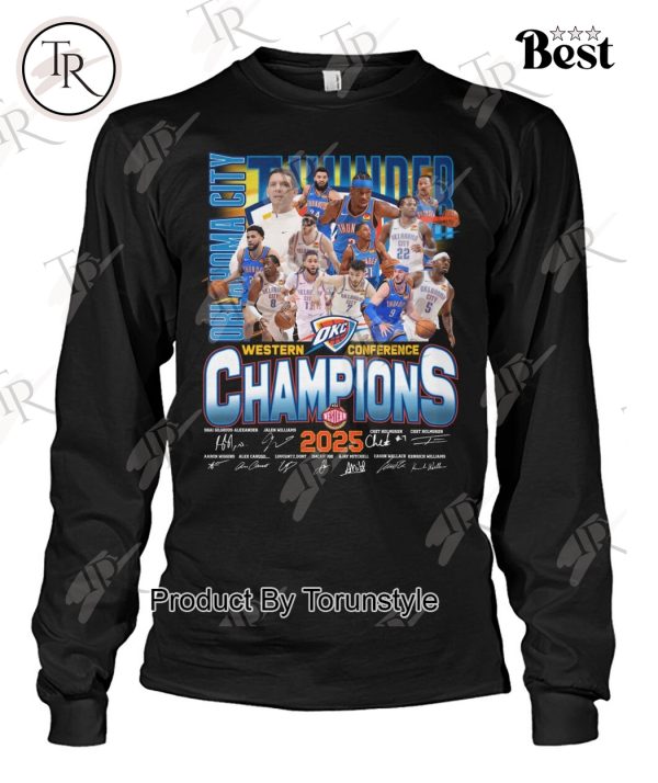 2025 Oklahoma City Thunder Western Conference Champions Limited Edition T-Shirt