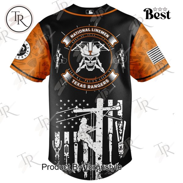 Texas Rangers X National Lineman Appreciation Day 2025 Limited Edition Baseball Jersey