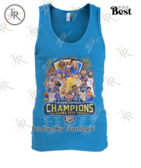 2025 NBA Western Conference Champions Oklahoma City Thunder Limited Edition T-Shirt
