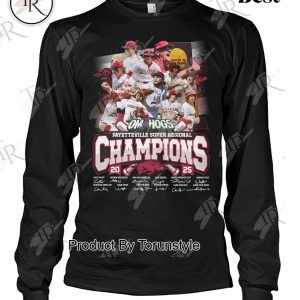 Arkansas Razorbacks Omahogs Fayetteville Super Regional Champions 2025 T-Shirt