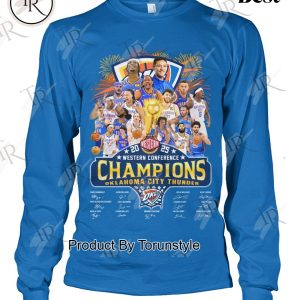 2025 NBA Western Conference Champions Oklahoma City Thunder Limited Edition T-Shirt