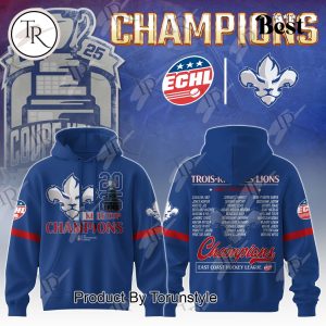 East Coast Hockey League Champions 2025 Trois-Rivieres Lions Limited Edition Hoodie