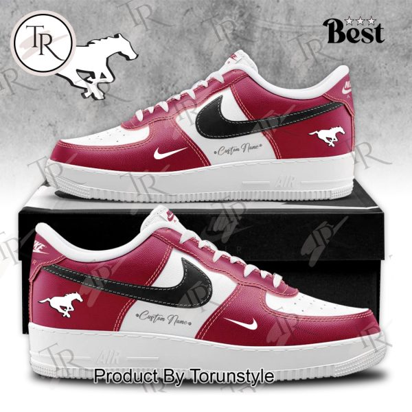 Calgary Stampeders 2025 Logo Custom Name AF1 Sneakers