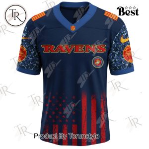 Baltimore Ravens X U.S.M.C 250th Birthday Limited Edition Football Jersey