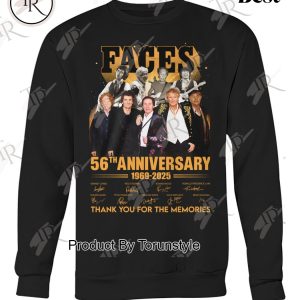 Faces 56th Anniversary 1969-2025 Thank You For The Memories Limited Edition T-Shirt