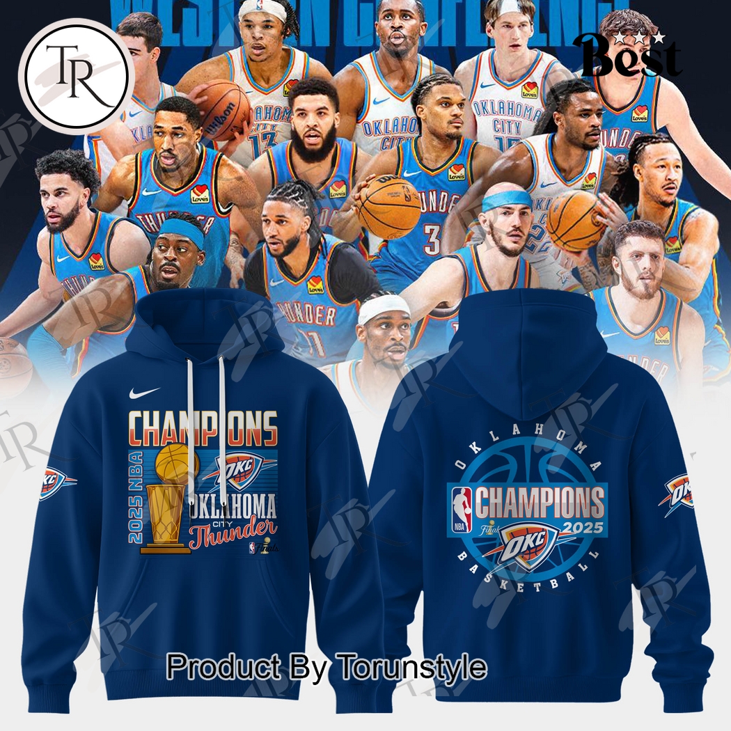 Finals Champions 2025 Oklahoma City Thunder New Special Edition Hoodie – Blue