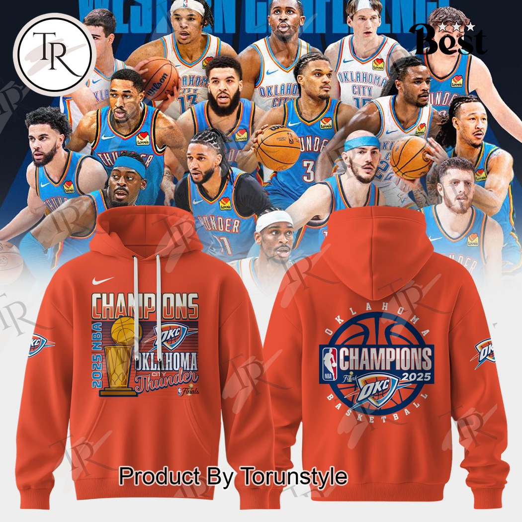 Finals Champions 2025 Oklahoma City Thunder New Special Edition Hoodie – Orange