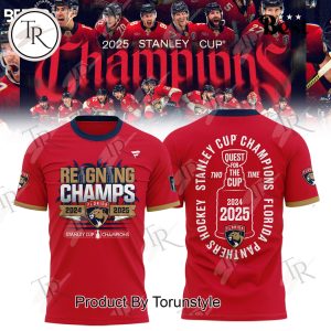 Stanley Cup Champions 2025 Two Time Quest For The Cup Florida Panthers Hoodie