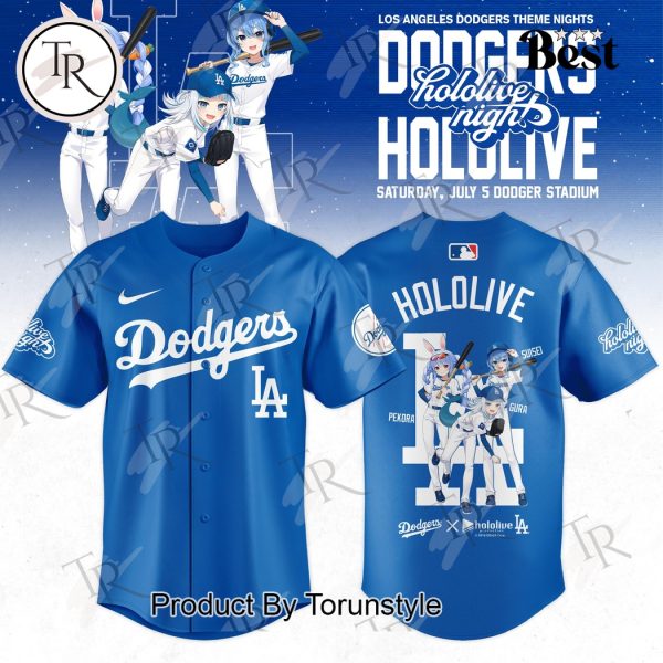 Hololive Night Game X Los Angeles Dodgers 2025 Special Edition Baseball Jersey