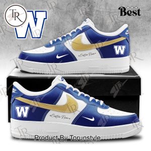 Winnipeg Blue Bombers 2025 Logo Custom Name AF1 Sneakers