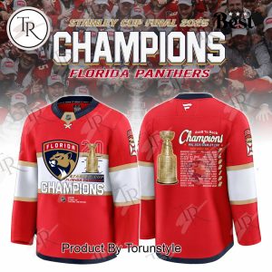 Stanley Cup Final 2025 Champions Florida Panthers Limited Edition Hockey Jersey