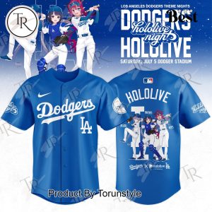 2025 Hololive Night Game X Los Angeles Dodgers Special Edition Baseball Jersey