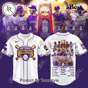 NCAA Baseball National Champions 20 LSU Tigers 25 Special Edition Baseball Jersey