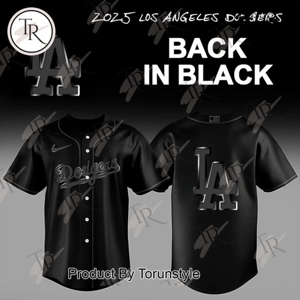 Los Angeles Dodgers X Back In Black 2025 Limited Edition Baseball Jersey