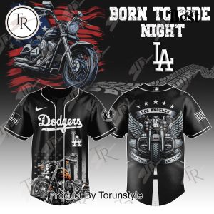 Los Angeles Dodgers Born To Ride Night 2025 Limited Edition Baseball Jersey