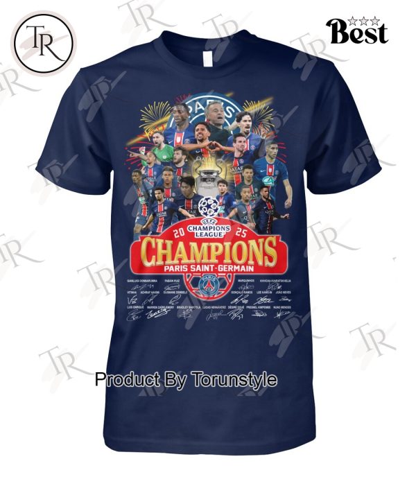 2025 UEFA Champions League Champions Paris Saint-Germain Limited Edition T-Shirt