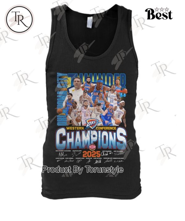 2025 Oklahoma City Thunder Western Conference Champions Limited Edition T-Shirt